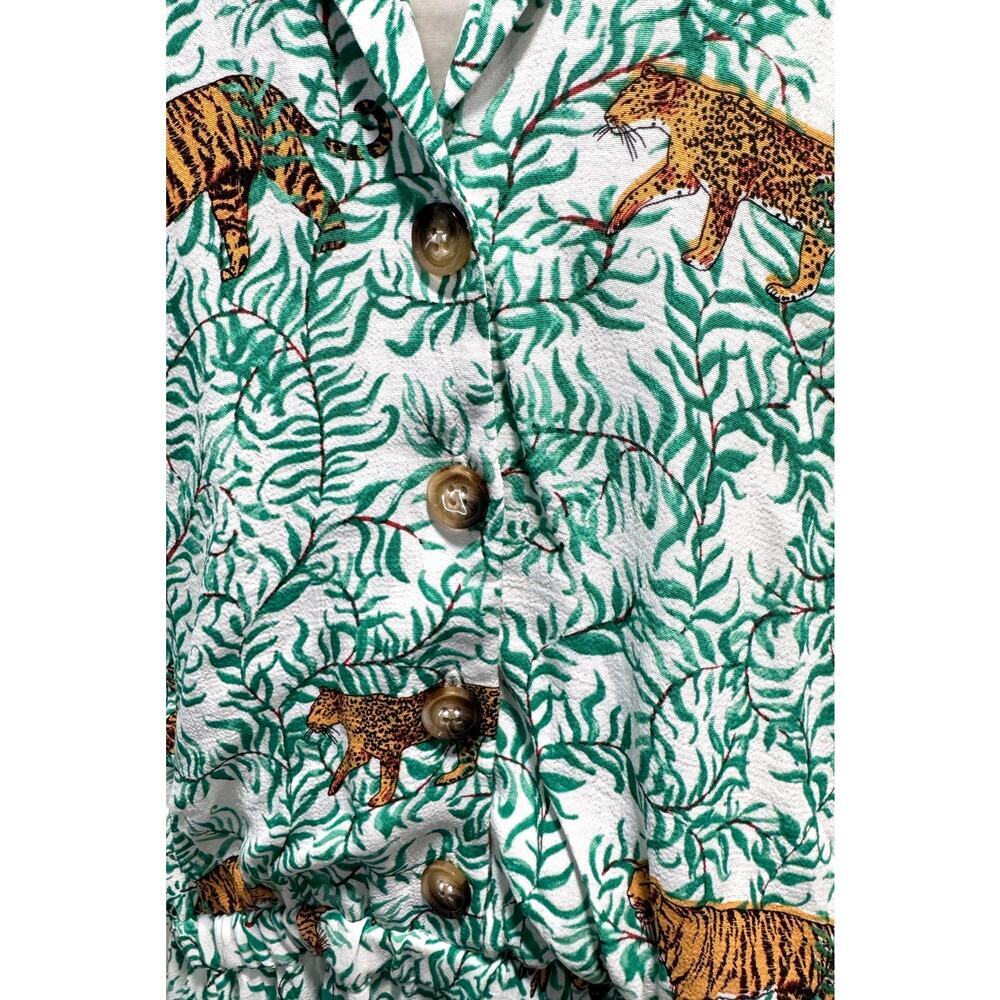 NWT MAEVE Catherine Buttondown Shirt Dress Printed Tigers Jungle Size 24W - Picture 4 of 8